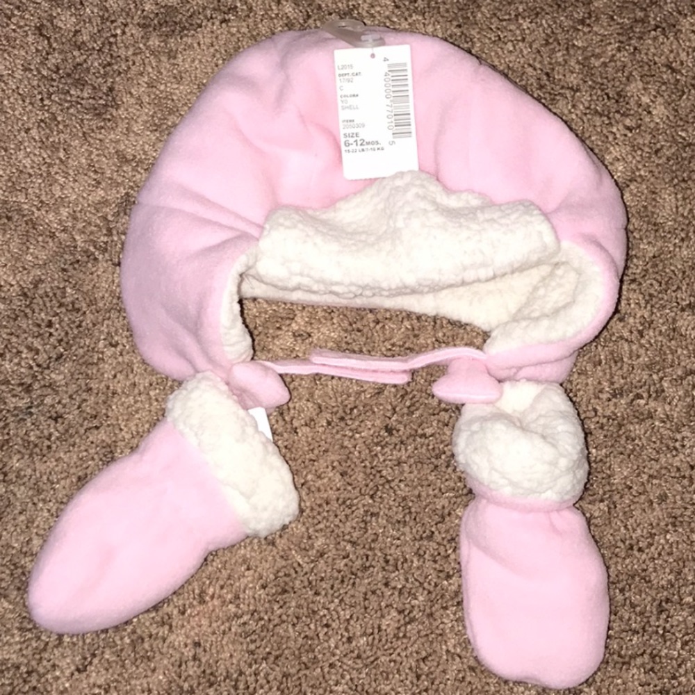 NEW Pink hat and mittens from children’s place